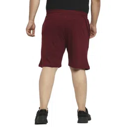 vaishvik Mens Plus Size Shorts - Burgundy image 3