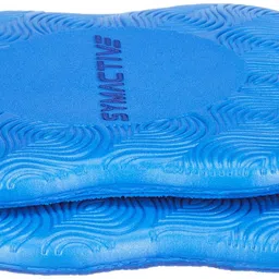 Amazon Brand - Symactive 20 mm Knee & Elbow Cushion Pad - Blue (Set of 2) | High Density Premium ECO TPE Foam | Extra Cushion, Professional Grip | Knee/Hand/Wrist Support |for Planks, Pushups, Yoga image 2