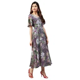 rare Women's Georgette Fit and Flare Maxi Dress image 3