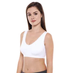bodycare Women's Cotton & Spandex Non-Padded Non-Wired Sports Bra (Pack of 3) image 3