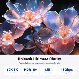 UGREEN 8K@60Hz Certified HDMI 2.1 Cable 2M Ultra Speed 10K 60Hz 4K 240Hz Braided Cord Support 48Gbps Dynamic HDR eARC Dolby Atmos HDCP Compatible with PS5 PS4 Xbox Roku TV HDTV Blu-ray Projector image 3