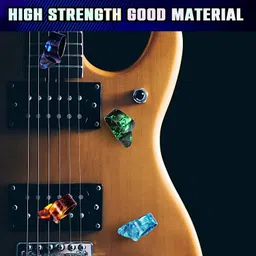 tecokart Tecokart® 10 Pieces Thumb Picks Finger Picks - Celluloid Guitar Accessories for Acoustic Guitar | Guitar Picks for Fingerstyle, Strumming | Colorful, Durable Picks for Guitar Enthusiasts image 5