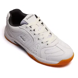 tracer Tennis/Badminton Shoes for Men's Stylish & Comfortable, Lightweight & Breathable Footwear, PU, Lace Up Closure, Shoe for Sports, Playground, Size - 6 to 12 UK image 1
