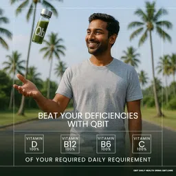 Qbit Gut Health Drink for Men & Women | Plant-Based Nutritional Health Drink Supplement with 60+ Multivitamins, Minerals, Probiotics & Superfoods | Supports Gut Health, Energy & Immunity | 15 Servings image 5