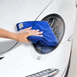 SOFTSPUN Microfiber Cloth - 1 pcs - 40x60 cms - 340 GSM Blue - Thick Lint & Streak-Free Multipurpose Cloths - Automotive Microfibre Towels for Car Bike Cleaning Polishing Washing & Detailing. image 2