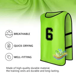 brooman Scrimmage Training Vest Kids Youth Adult Soccer Practice Jersey Athletic Pinnies (12 Pack) image 4