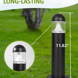 moon-de-age Low Voltage Landscape Pathway Lights, 12V LED Bollard Light IP67 Waterproof, Outdoor Driveway Walkway Wired Lights (Included Connector) - Yard Garden Lawn,2700K Warm White, 2 Pack image 2
