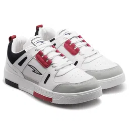 asian Men's Tarzan-06 White Casual Sneaker High-Neck Shoes with Lightweight Extra Cushion Lace-Up Shoes for Men's & Boy's image 1