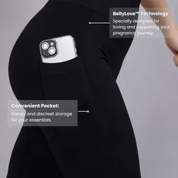 zelena Maternity Legging After Delivery I Postpartum 2 in 1 Legging for Recovery & Shaping I Ultrasoft Polyamide Fabric - Anti-Bacterial, Anti Static I Highly Stretchable Postpartum Recovery Legging image 4