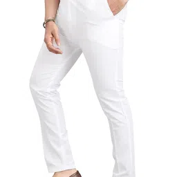 trustous MEN'S WHITE PURE COTTON PANT STYLE PYJAMA| PYJAMA/PAJAMA STYLE PANTS IN WHITE FOR KURTAS image 3