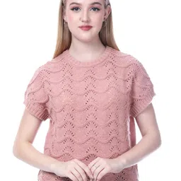 noquo Women's Short Sleeve Sweater Top- Lightweight Knitted Summer Pullover-Casual Fit for Everyday, Office - Stylish and Breathable Design image 1