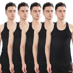 dollar bigboss Men's Solid Regular Fit Vest image 1