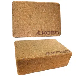 Kobo Yoga Block Cork Wood Yoga Exercise Blocks Bricks Set Natural Eco Friendly Sturdy Support Muscle Stretch Deepen Poses for Fitness Gym image 1