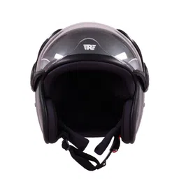 ROYAL ENFIELD MLG Jet Sonic Open FACE Helmet | Made Like A Gun- ISI & DOT Certified | ABS GI | High Impact Grade Thermoplastic & High Density EPS Liner for Superior Impact Protection Grey (XL) 62CM image 5