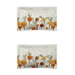 ddecor live beautiful DDecor - Pack of 1 Cotton Mariegold Double Bedsheet with 2 Pillow Covers - Yellow image 4