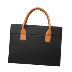 fashionmyday Fashion My day Men Women Briefcase Business Fashion Notebook Bag for Office Commuting Daily 43x31x4 cm Black image 4
