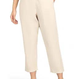 alan jones clothing Women's Cotton Relaxed Ankle Pants image 1