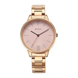 titan Quartz Analog Rose Gold Dial Stainless Steel Watch for Women-2648WM04 image 1