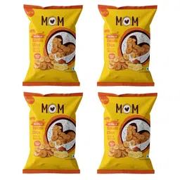 mom - meal of the moment MOM - Meal of the Moment, Cheese Masala Banana Chips (Pack of 4), 75g each, 75g each, Cholesterol Free | Super Thin & Crispy | No Artifical Flavours | Zero Trans Fat image 1