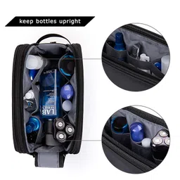 bagsmart Toiletry Bag For Men, Travel Toiletry Organizer Dopp Kit Water-Resistant Shaving Bag For Toiletries,17.8 Cm Black image 4