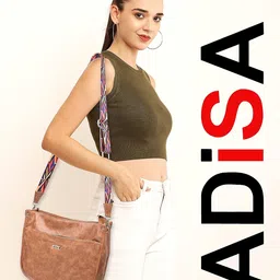 adisa trendy hobo shoulder handbag for women and girls with crossbody sling belt (AD4082) image 5