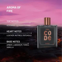 WILD STONE CODE Pyro Eau De Parfum For Men, 100Ml|Bold, Intense & Vibrant Fragrance| Luxury Men Perfume With Long Lasting Aroma, Scented, Spray image 4