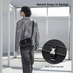 ah arctic hunter Arctic Hunter Compact Sling Bag for Men Small Size Side Bag Nylon Messenger Bag for Mobile Shoulder Bag Water-repellent Crossbody Bag for Daily Use Casual image 4