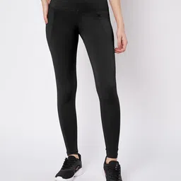 mehrang Gym wear Mesh Legging Workout Pants with Side Pockets/Stretchable Tights/Highwaist Sports Fitness Yoga Track Pants for Women image 5
