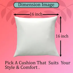 Kuber Industries (Pack of 6) Cushion Filler | 16x16 Inch | Cushion For Bedroom | Square Cushions For Sofa | Fluffy Microfiber Throw Cushion For Living Room | White image 4