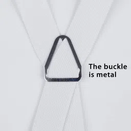 alizeal Men's 4 Clips Suspenders and Pre Tied Bow Tie Set Solid Color image 2