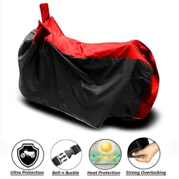 willton VR Enterprises™ - Honnda CB Unicorn 160 Bike Cover with Waterproof and Dust Proof Premium Polyester Fabric (RED Stripe) image 2