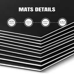 auear AUEAR, Black 11x14 Uncut Mat Matte Boards for Picture Framing, Print, Artwork - Backing Boards 1/16" Thick, 15 Pack image 3