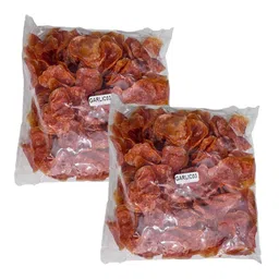 Purvi Dry Fruits Crispy Garlic Sandige | Pack of 2 (200g each) | Mangalore Special Flavorful Crackers | Fritters, Vodis, Made of Rice | For Everyday Dishes, Special Occasions image 1