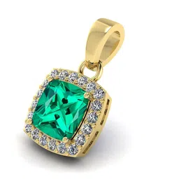 lmdprajapatis 11.25 Ratti 10.50 Carat Certified Emerald Gemstone Gold Pendant/Locket For Women And Men image 3