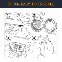 SOULWIT Earpads Cushions Replacement for JBL E55BT Over-Ear Wireless Headphones, Ear Pads with Softer Protein Leather-Blue image 5