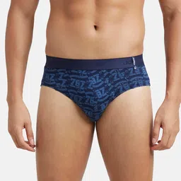 jockey US52 Men's Super Combed Cotton Printed Brief with Ultrasoft Waistband (Pack of 2_Prints May Vary) image 3
