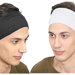 bismaadh Workout Headband for Women & Men - Wide, Moisture Wicking & Non-Slip Exercise Hairband or Sports Sweatband - Keep Your Hair in Place - Performance Stretch & Ideal for Running & Yoga image 1