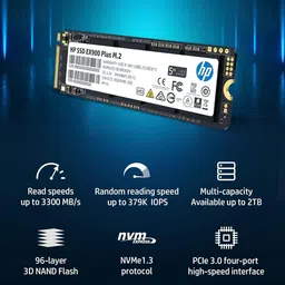 HP EX900 Plus 512GB NVMe SSD - GEN 3.0 X 4 PCIe 8Gb/s 3D NAND M.2 Cache Internal Solid State Drive Up to 2000 MB/s - 35M33AA#ACJ with 5 Year Warranty image 2