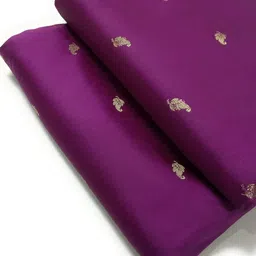 colovila Women Poly Silk Unstitched Fabric With Golden Woven Work, For Blouse, Suit, Dress image 2