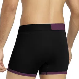 xyxx Men's Dualist Micromodal Regular Fit Colorblock Antimicrobial Trunk with No Marks Waistband image 3
