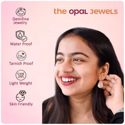 the opal jewels Rhinestone Star Brooch Pin | 18k Gold Plated | Trendy, Lightweight & Comfortable | Stylish & Tarnish-Resistant | Qty : 1pc image 2