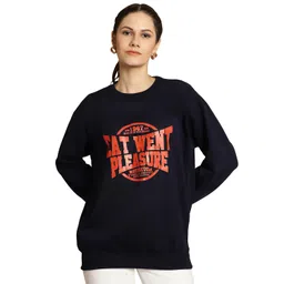 mack jonney Printed Round Neck Cotton Fleece Sweatshirt for Women-MACK32471 image 1