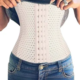 hsr Women's Waist Trainer Corset for Everyday Wear Steel Boned Tummy Control Body Shaper with Adjustable Hooks image 1