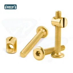 rely Rely®⇒VP INDUSTRIES (Combo Set-10 Pcs) M8x65 mm JCB Bolt with Barrel Nut Carbon Steel |Furniture Screw Fastener Bolts with Barrel Nuts Dowel Nut Connector for Joining Wood Boards, Cabinets, & Beds image 4