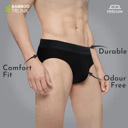 heelium Bamboo Underwear Brief for Men | 3X Softer Than Cotton & Odour Free | Stretchy Fabric & Durable Waistband image 5