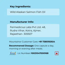 MOUNTAINOR Omega 3 Fish Oil 2500MG Triple Strength Contains - 1100mg EPA & 700mg DHA Per Serving Purified & Mercury Free with No Fishy Burps for Heart, Brain & Joint Health (60 Softgels) image 2