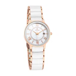 titan Ceramic Analog White Dial Women's Watch -NL95016WD02 / NL95016WD02/NP95016WD02 image 1
