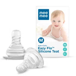 Mee Mee Anti-Colic Easy Flo Silicone Teat (Medium - 2 pcs) image 1