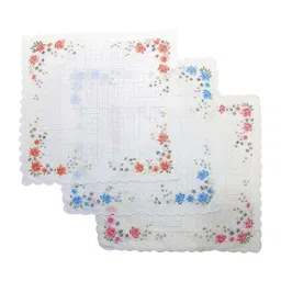 lyla Womens Handkerchiefs Bulk Flowers Printed Flower Handkerchief 6pcs image 4