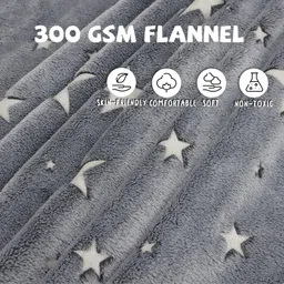 exilom Glow in The Dark Blanket for Kids, 200x152 Cm, Unicorns Gifts for Girls, Soft Kids Blankets for Christmas Birthday, Cozy & Warm All-Season Glow Blanket Ideal Gift for Boys & Girls (Space) image 5